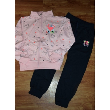 Dívčí tepláková souprava Minnie 100% bavlna, mikina na zip a tepláky