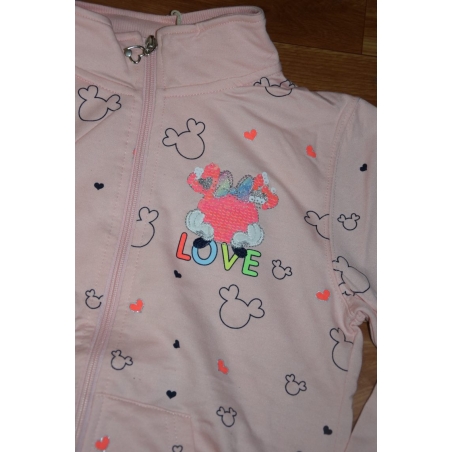 Dívčí tepláková souprava Minnie 100% bavlna, mikina na zip a tepláky