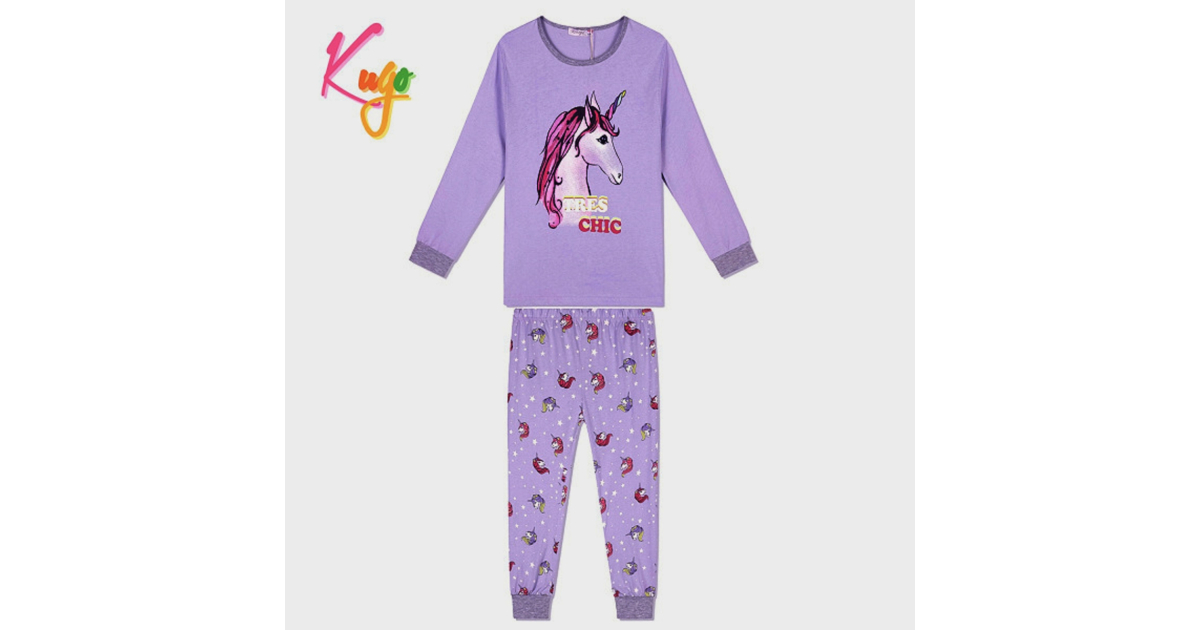 Dívčí pyžamo s jednorožcem | Svítí ve tmě | 100% bavlna