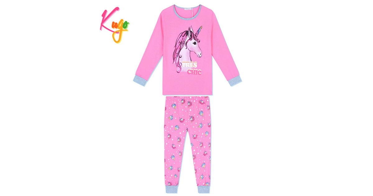 Dívčí pyžamo s jednorožcem | Svítí ve tmě | 100% bavlna
