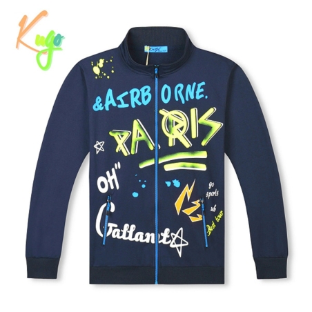 Chlapecká tepláková mikina PARIS | 100% bavlna, zip, kapsy