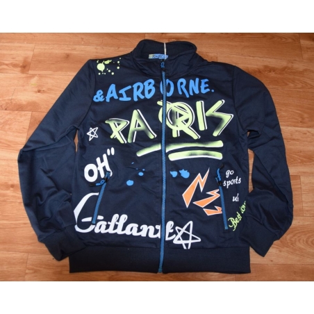 Chlapecká tepláková mikina PARIS | 100% bavlna, zip, kapsy