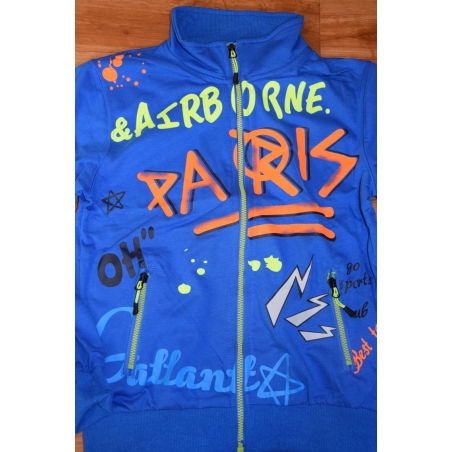 Chlapecká tepláková mikina PARIS | 100% bavlna, zip, kapsy