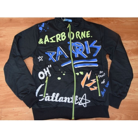 Chlapecká tepláková mikina PARIS | 100% bavlna, zip, kapsy