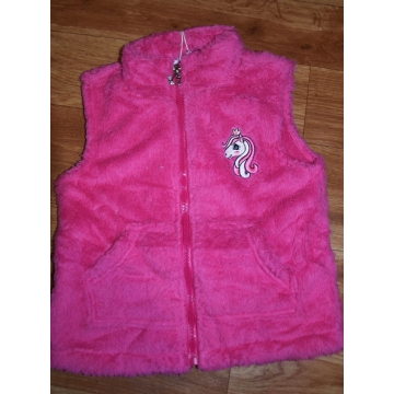 Dětská plyšová fleecová vesta s jednorožcem | Měkká a teplá