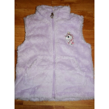 Dětská plyšová fleecová vesta s jednorožcem | Měkká a teplá