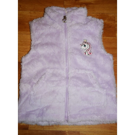 Dětská plyšová fleecová vesta s jednorožcem | Měkká a teplá