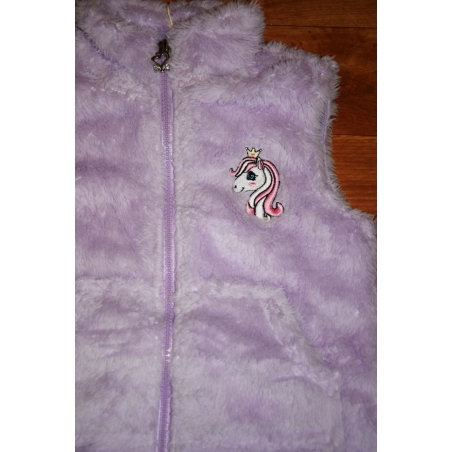 Dětská plyšová fleecová vesta s jednorožcem | Měkká a teplá