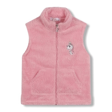 Dětská plyšová fleecová vesta s jednorožcem | Měkká a teplá