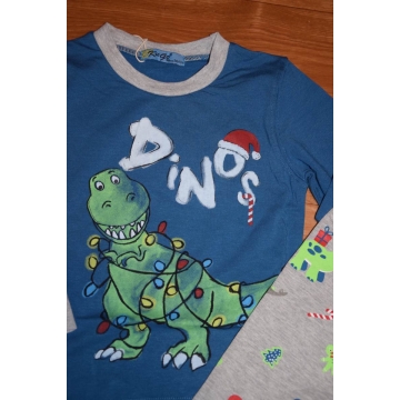 Chlapecké pyžamo s dinosauřími motivy - svítící obrázek