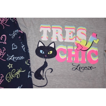 Dívčí pyžamo s kočkou – Svítí ve tmě | 100% bavlna