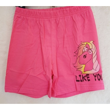 Dívčí letní pyžamo s jednorožcem - krátký rukáv + kraťasy