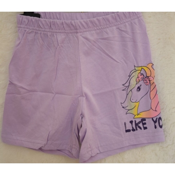 Dívčí letní pyžamo s jednorožcem - krátký rukáv + kraťasy