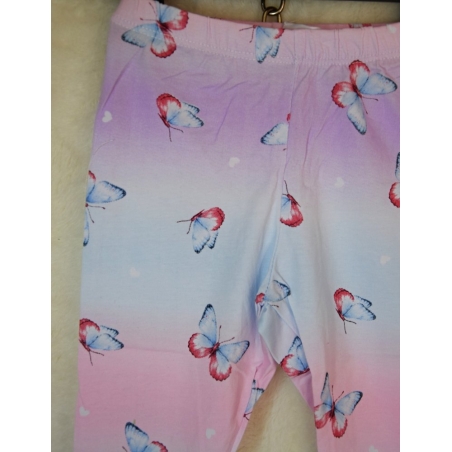 Dívčí 3/4 legíny s motýlky | Bavlněné letní legíny pro holčičky