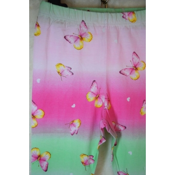 Dívčí 3/4 legíny s motýlky | Bavlněné letní legíny pro holčičky