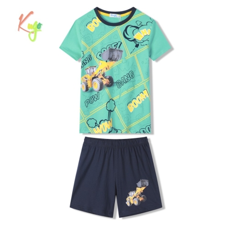 Chlapecké letní pyžamo Traktor Nakladač | Pohodlí pro malé kluky