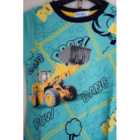 Chlapecké letní pyžamo Traktor Nakladač | Pohodlí pro malé kluky
