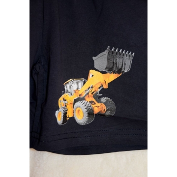 Chlapecké letní pyžamo - krátké Kugo traktor WT7310 zelená