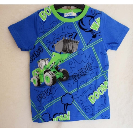 Chlapecké letní pyžamo Traktor Nakladač | Pohodlí pro malé kluky