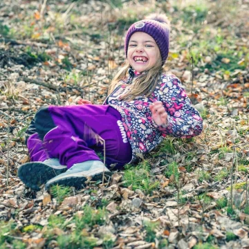 Fleecová mikina dětská sova fialová WAMU