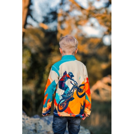 Dětská fleecová mikina WAMU Mountain Bike – teplá a stylová