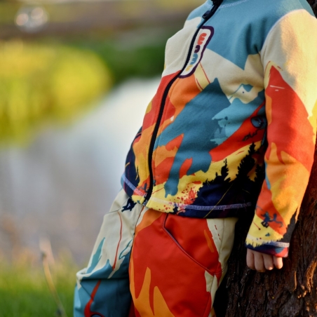 Dětská fleecová mikina WAMU Mountain Bike – teplá a stylová