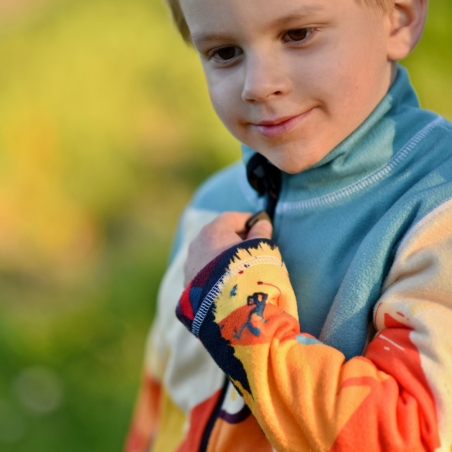 Dětská fleecová mikina WAMU Mountain Bike – teplá a stylová