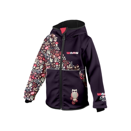 Softshellová bunda dětská, SOVA, fialová WAMU