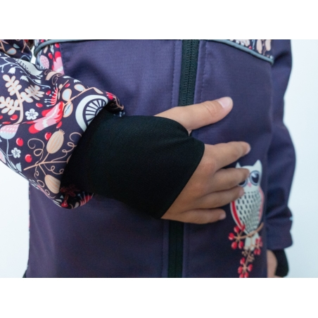 Softshellová bunda dětská, SOVA, fialová WAMU