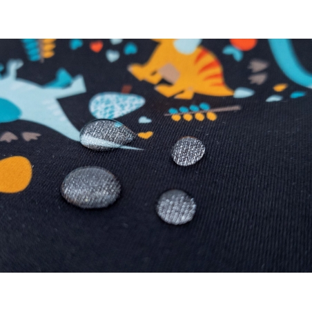 Softshellová bunda dětská, DINOSAUŘI, černo-hnědá WAMU