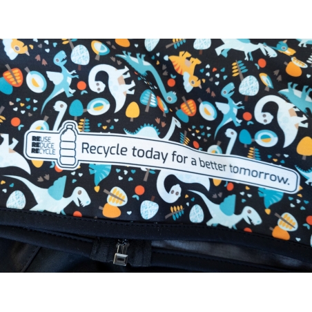 Softshellová bunda dětská, DINOSAUŘI, černo-hnědá WAMU