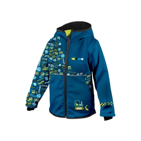 Softshellová bunda dětská, BAGR, modrá WAMU