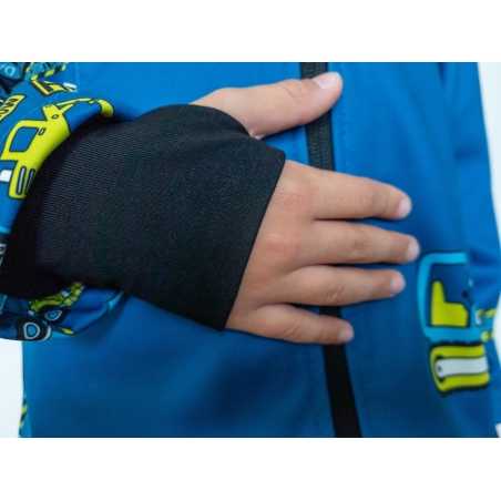 Softshellová bunda dětská, BAGR, modrá WAMU