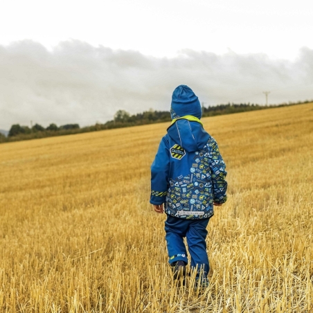 Softshellová bunda dětská, BAGR, modrá WAMU