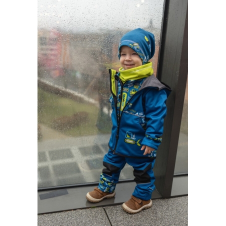 Softshellová bunda dětská, BAGR, modrá WAMU