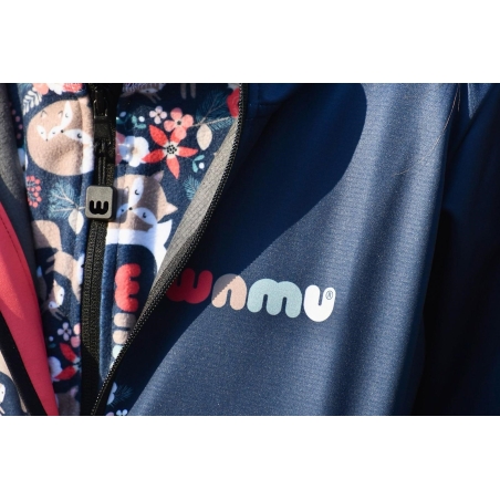 Softshellová bunda dětská, LIŠKY, tm. modrá WAMU
