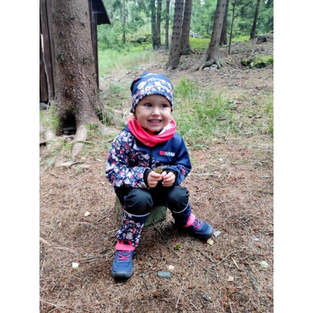 Softshellová bunda dětská, LIŠKY, tm. modrá WAMU