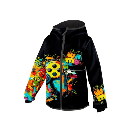 Softshellová bunda dětská GAME ON černá WAMU