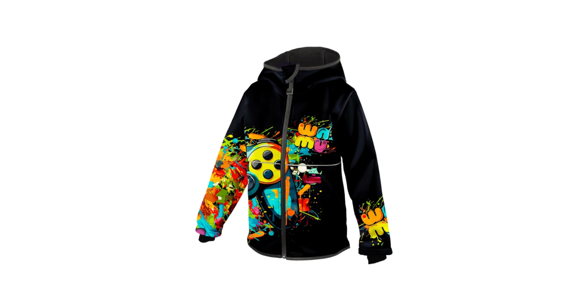 Softshellová bunda dětská GAME ON černá WAMU