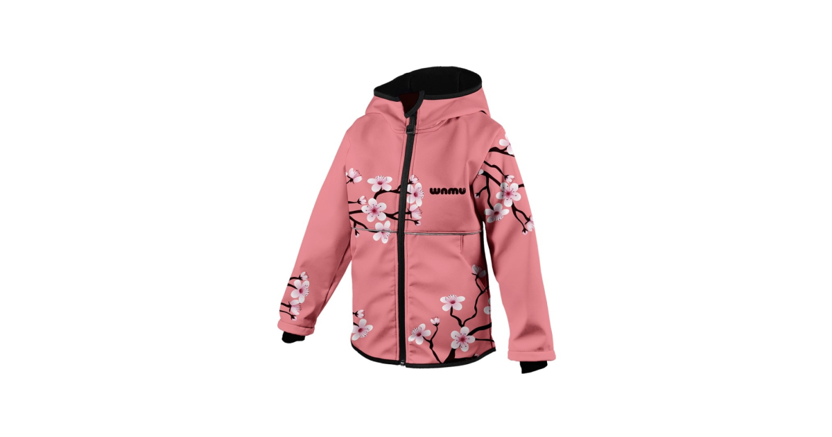 Softshellová bunda dětská, SAKURY, růžová WAMU
