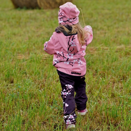 Softshellová bunda dětská, SAKURY, růžová WAMU