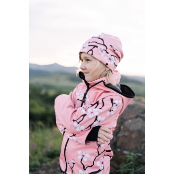 Softshellová bunda dětská, SAKURY, růžová WAMU