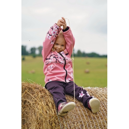 Softshellová bunda dětská, SAKURY, růžová WAMU