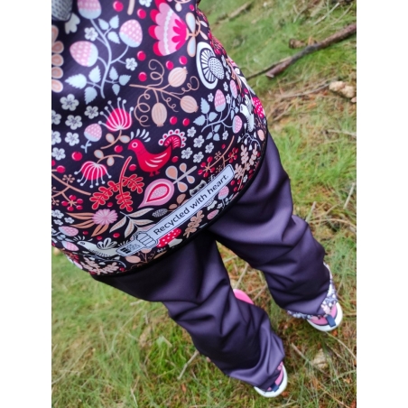 Softshellové kalhoty dětské, SOVA, fialová WAMU