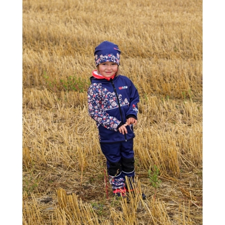 Softshellové kalhoty dětské WAMU  LIŠKY, tmavě modrá