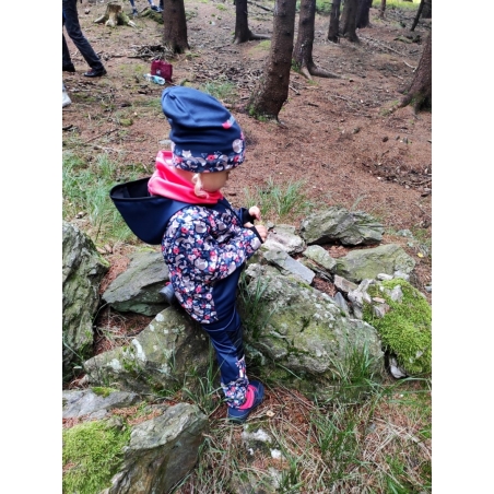 Softshellové kalhoty dětské WAMU  LIŠKY, tmavě modrá