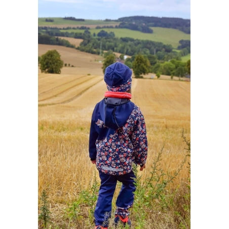 Softshellové kalhoty dětské WAMU  LIŠKY, tmavě modrá