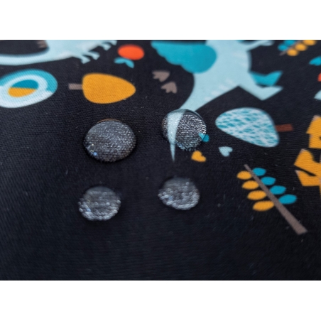 Softshellové kalhoty dětské WAMU , DINOSAUŘI, černo-hnědá