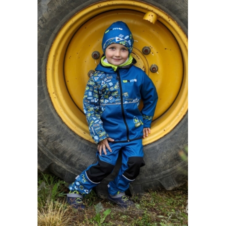 Softshellové kalhoty dětské, WAMU, BAGR, modrá