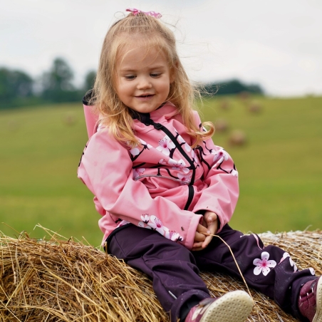 Softshellové kalhoty dětské WAMU, SAKURY, fialová